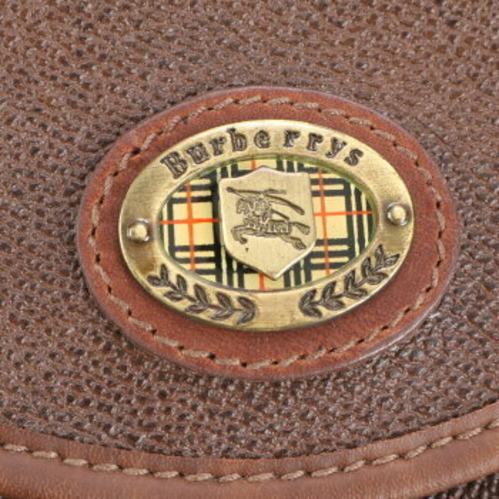 Burberry Nova Check Leather Waist Bag Pouch Shoulder Brown - Picture 9 of 9